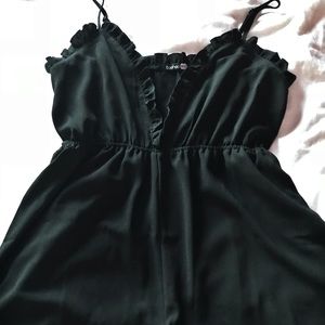 Boohoo spaghetti strap black romper